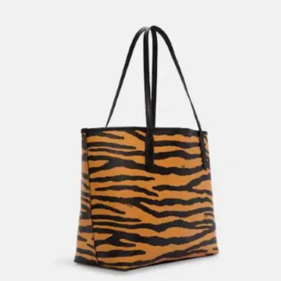 COACH City Tote With Tiger Print - Picture 2 of 4